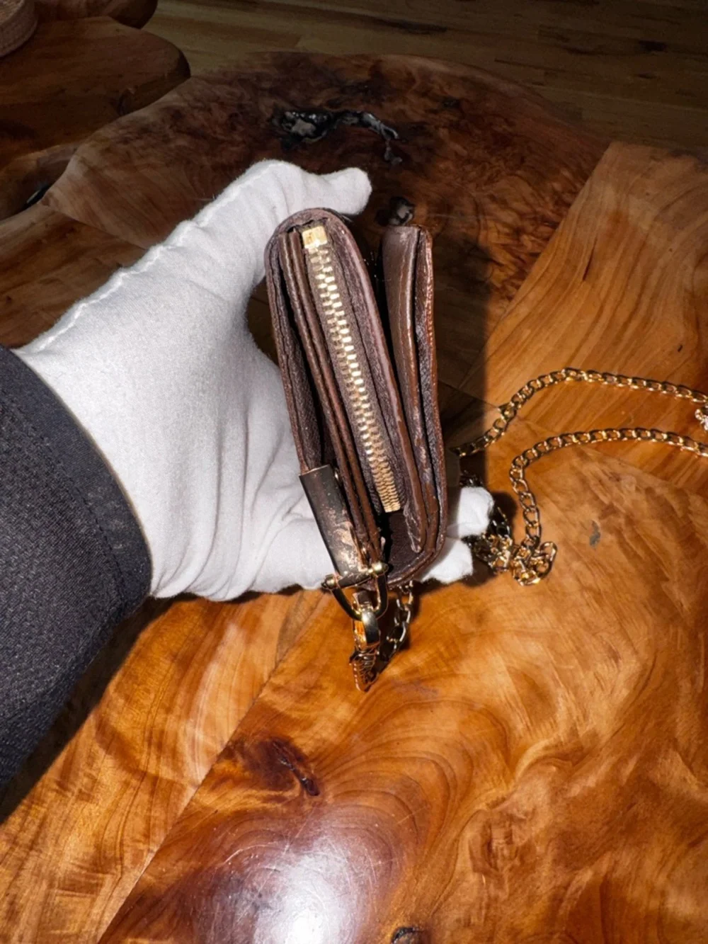 Damier Ebene Porte-Monnaie Billets Trésor Wallet converted vintage